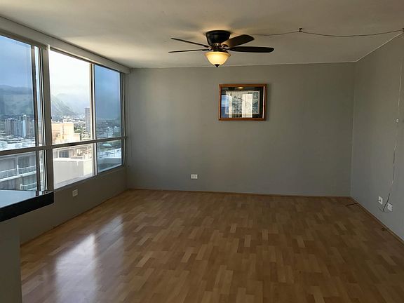 Living room with mountain views