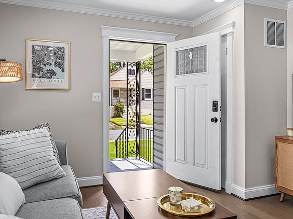 Front door with coat closet