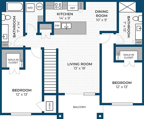 Floor Plan 2K | Seasons at Franklin | Apartments in Franklin, WI Floor Plan 2K | Seasons at Franklin | Apartments in Franklin, WI