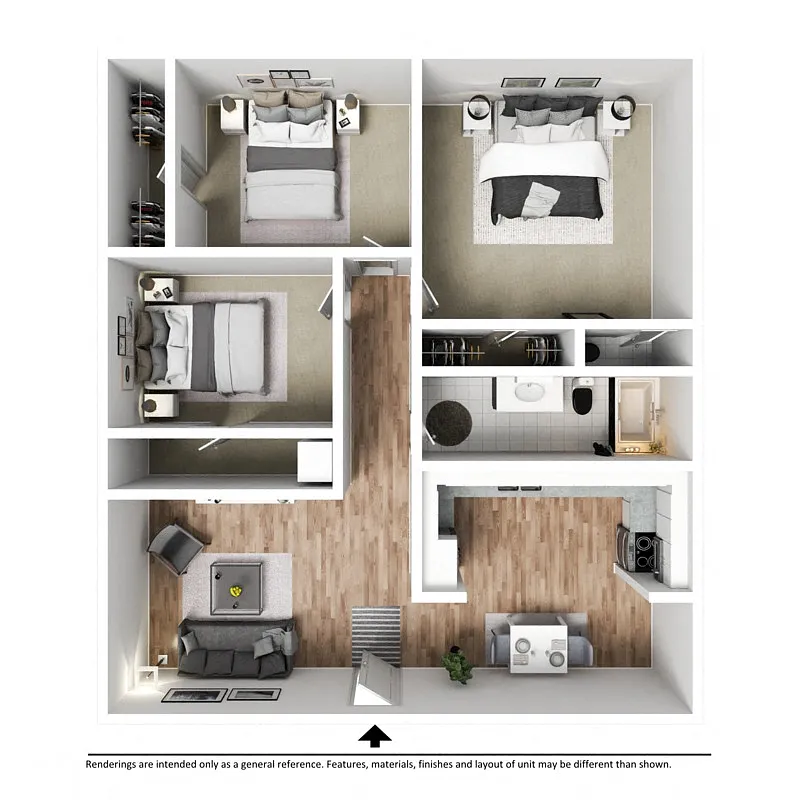 Floor plan 3 Bedroom | 2 Bathroom