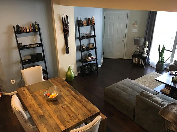 View of the living and dinning room from the stairs.