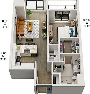 B5 | 1x1 | 712 sq ft B5 | 1x1 | 712 sq ft