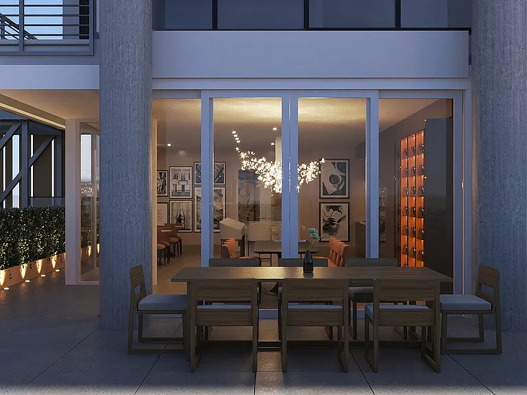The Astrie Apartments Kitchen Patio