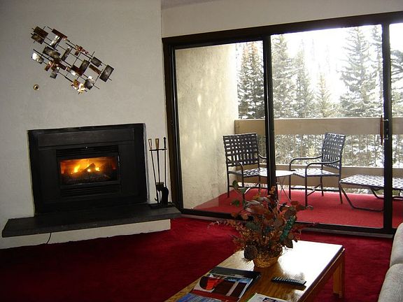 Living room and fireplace