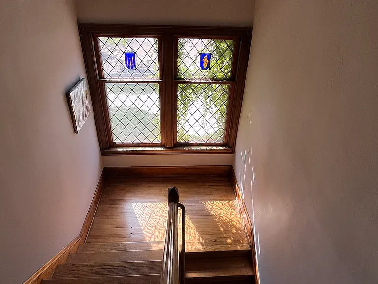 Looking down from the second level