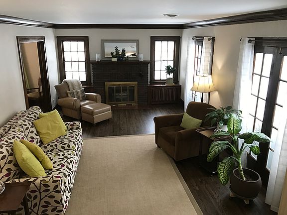 Wood burning fireplace