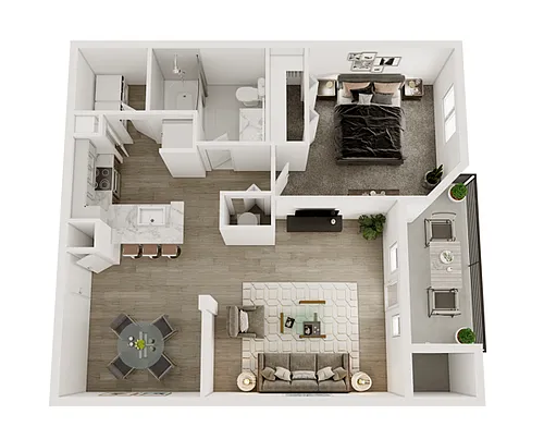Floor plan Augusta 1x1