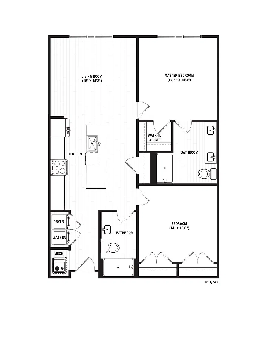 Floor plan B1H