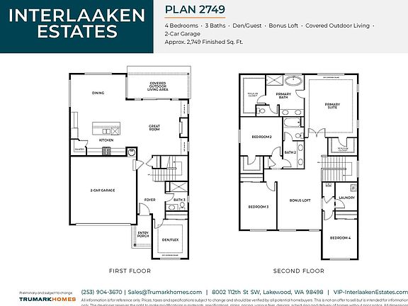 Interlaaken Estates I Plan 2749 Floor Plan