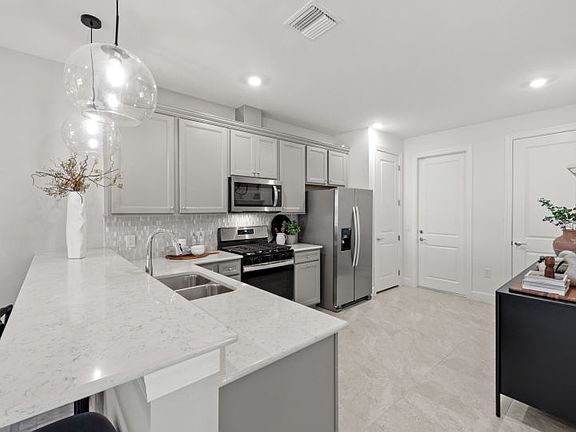 Kitchen with designer finishes
