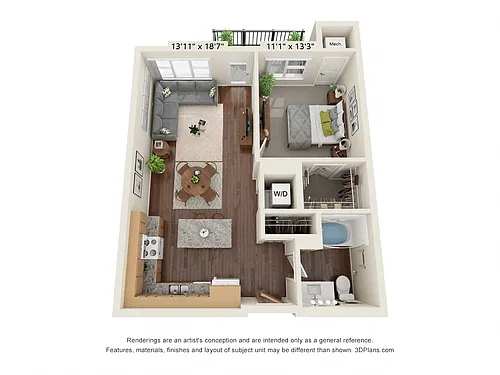 Floor plan 1B