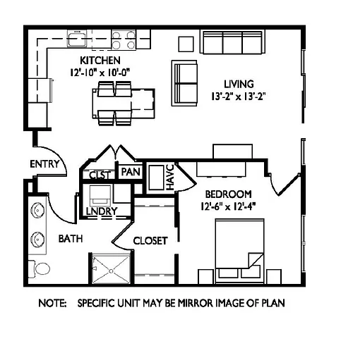 Floor plan 1 Bedroom
