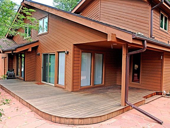 west side, back yard deck and patio