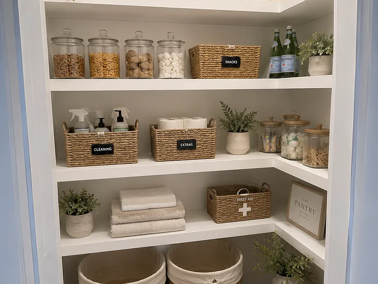 Pantry-AI-staged image shown separately for inspiration; furniture not included