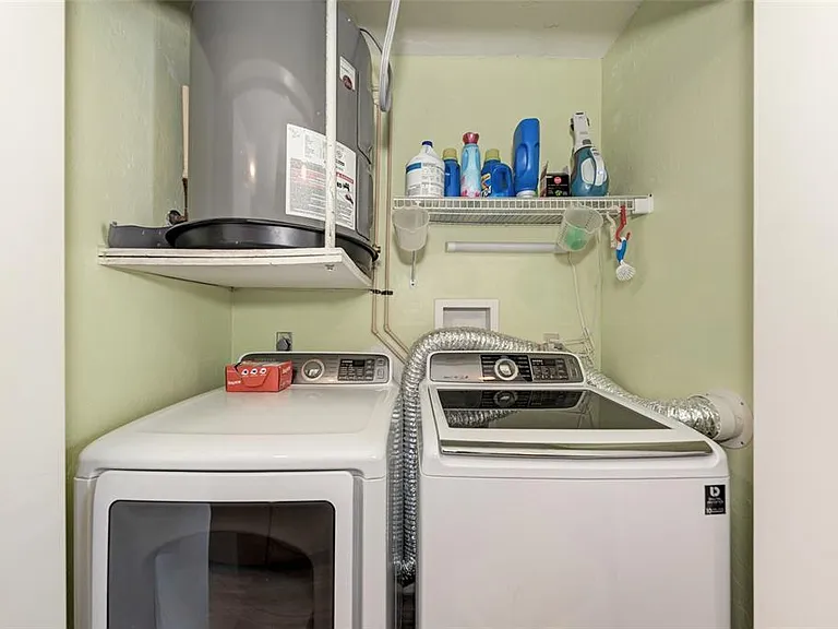 Pack light and stay a while! __ Our Unit 1003 is equipped with these Samsung oversized capacity washers and dryers. Whether you're here for a week or a month, having a high-efficiency laundry setup right in your unit makes vacation life so much easier.
