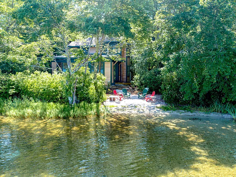 view of cottage and waterfront from Long Pond