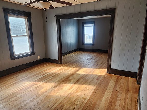 Spacious living room from the kitchen.