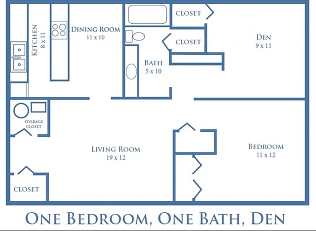One Bedroom, One Bath, Den - 900 sq. ft. One Bedroom, One Bath, Den - 900 sq. ft.