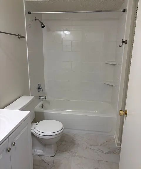 Fresh new tiled shower