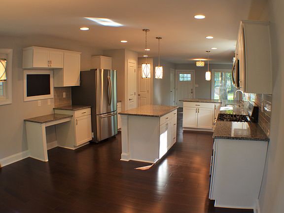 Large kitchen with desk