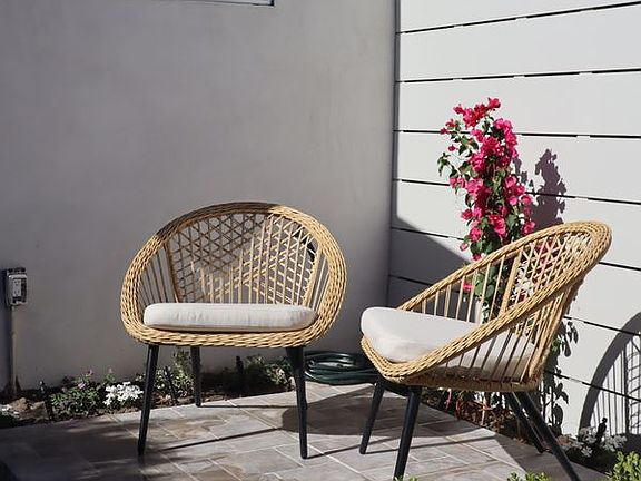 Garden seating from patio