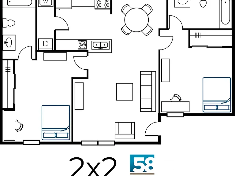 58 West - Student Living Priced Per Room — Photo 21