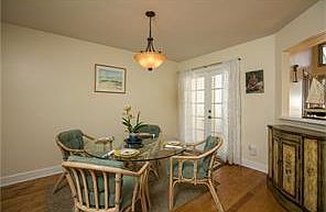 Dining room, view to screened terrace