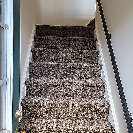 Freshly carpeted stairs 