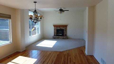 View of family room from kitchen