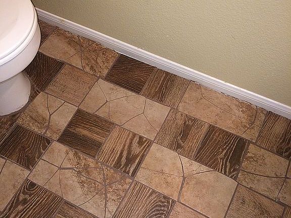 Tile 4 down stairs half bath