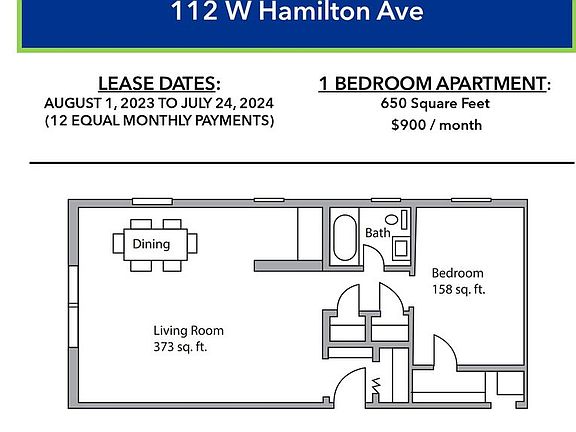 2nd image of 112 W Hamilton Ave #202HAM