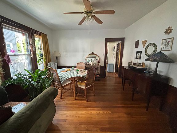 Dining room with kitchen entryway