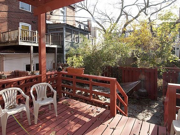 One of 3 rear porches