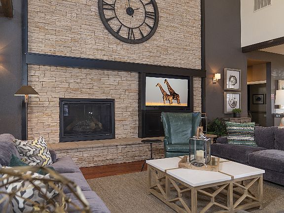 Fireplace Room l Luxury Apartments for Rent l Fife, WA l Port Landing