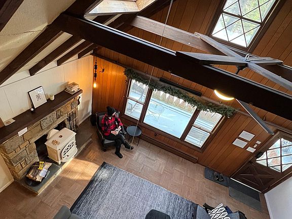 Living room with skylight