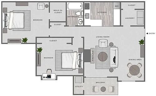 Floor plan B1-2X1