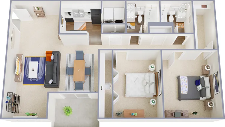 2x2 Floorplan Diagram