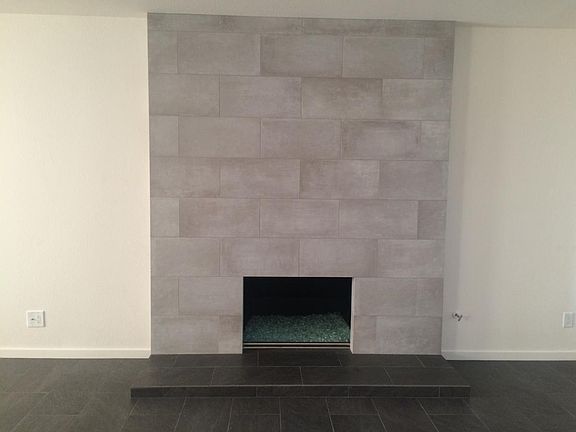 all new fire place and tiles