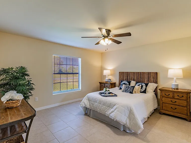 Digitally staged Primary Bedroom