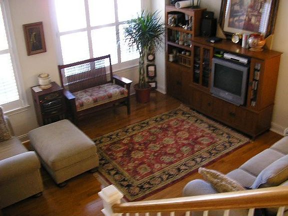 Looking down on Living Room