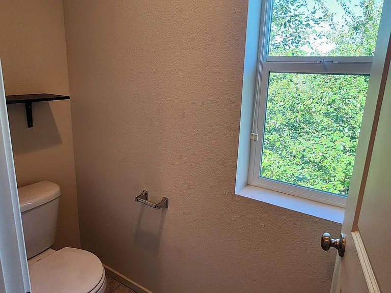 En suite restroom in separate room