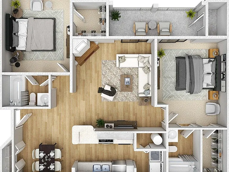 2 Bedroom | 2 Bath | 1154 SF 2 Bedroom | 2 Bath | 1154 SF