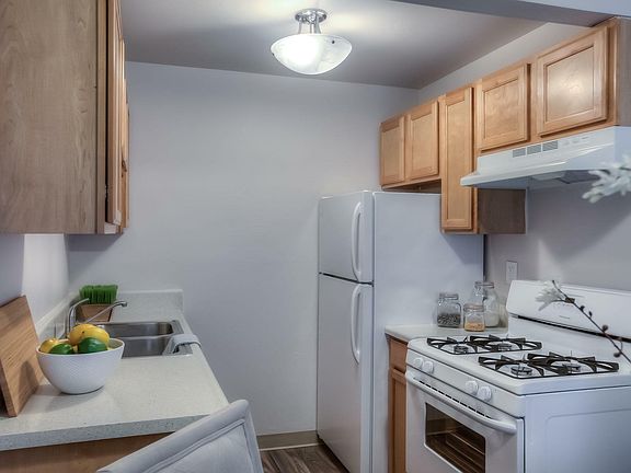 Modern Kitchen with Sleek Design at Viewcrest Village in Bremerton, WA