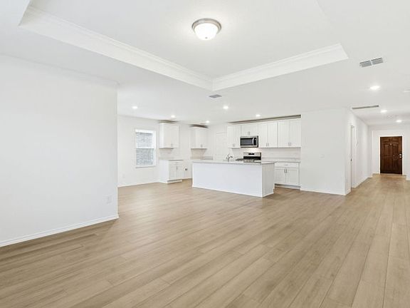 View of kitchen from gathering room