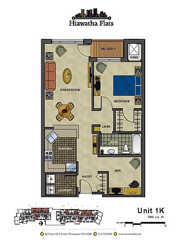 Floor plan 1K