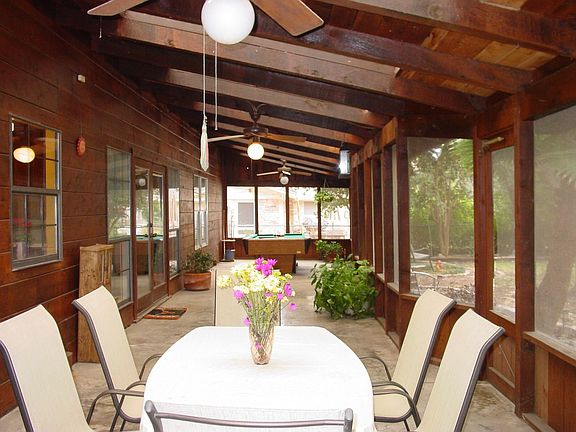 Spacious entertainment porch