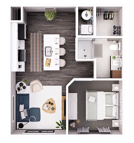 Floor plan Park-1B-ADA