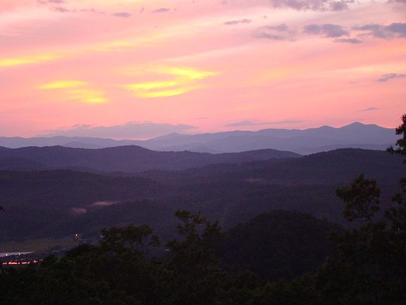 Sunset view from deck