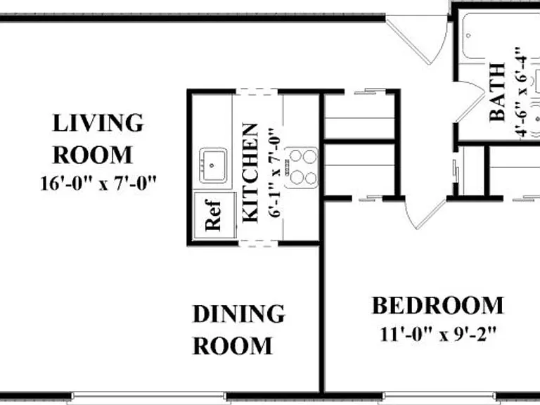 1L1 - 1 Bdrm, 1 Bath-LARGE 1L1 - 1 Bdrm, 1 Bath-LARGE
