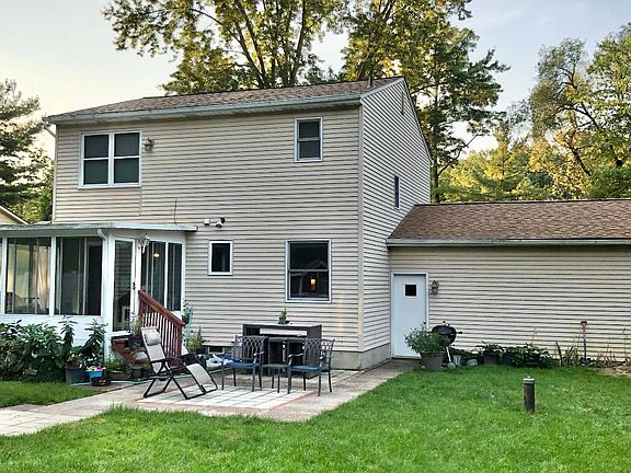 back of home and patio area